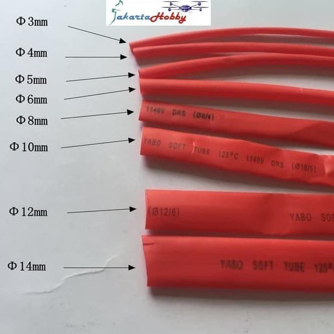 Heat Shrink Kabel Selongsong Bakar 6Mm Merah