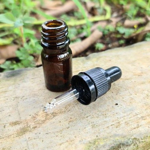 Botol Pipet 5ml Kaca Coklat TEBAL Ring SEGEL