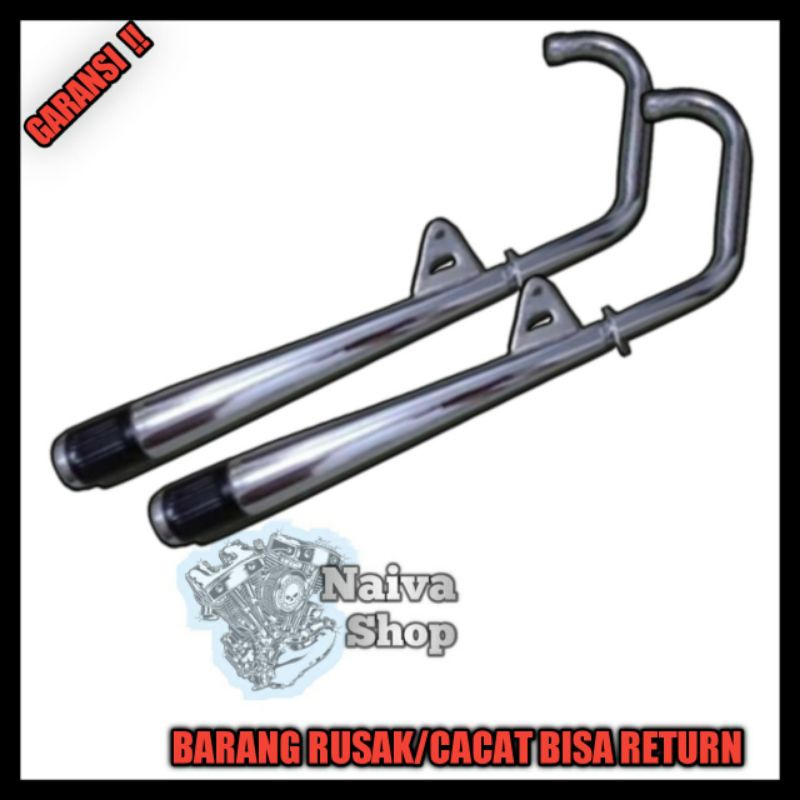 KNALPOT KLEPER GL100 SUPER PEDES STAINLIS PRESISI GL CB
