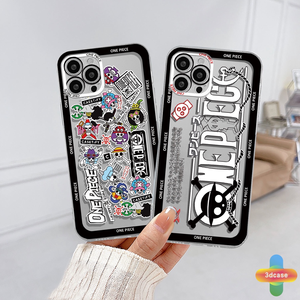 Soft TPU Case Compatible For IPhone 7 Plus 11 6 6S 8 Plus XR 11 12 13 PRO MAX 11 12 13 mini X XS MAX Se 2020 6SPlus 7Plus 6Plus 8Plus XSMAX A15 A16 A9 A5 A7 A5S Y12 Y20 Y15S A12 A03 Cartoon One Piece Transparent Case