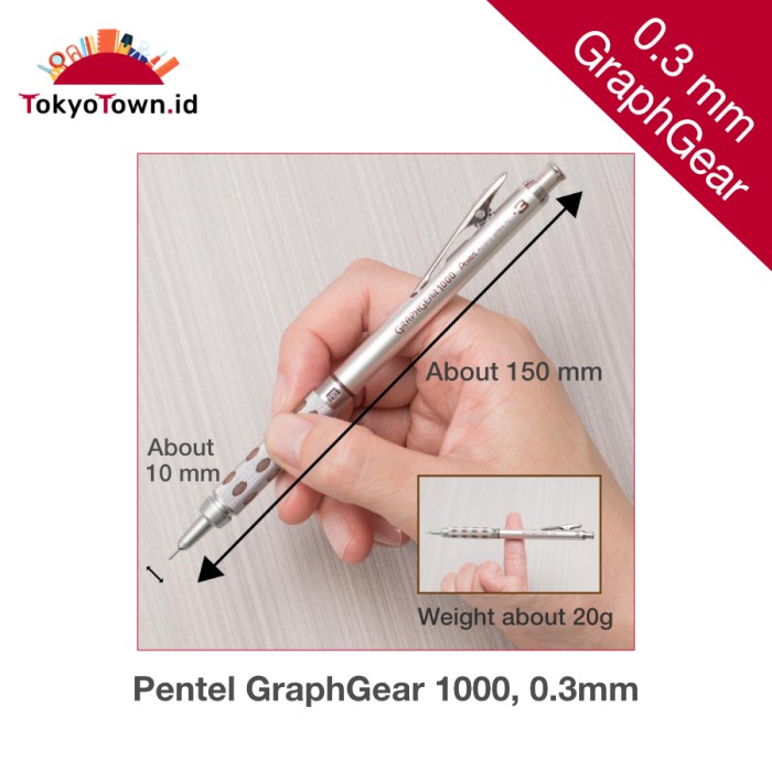 

Nikmati Pentel Graph Gear 1000 Drafting Pencil 0.3 Mm - Mechanical Pencil Limited