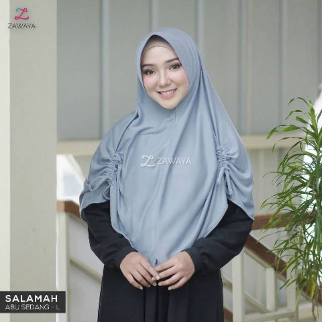 Jilbab Kaos Kerut Samping bergo SALAMAH by ZAWAYA HIJAB