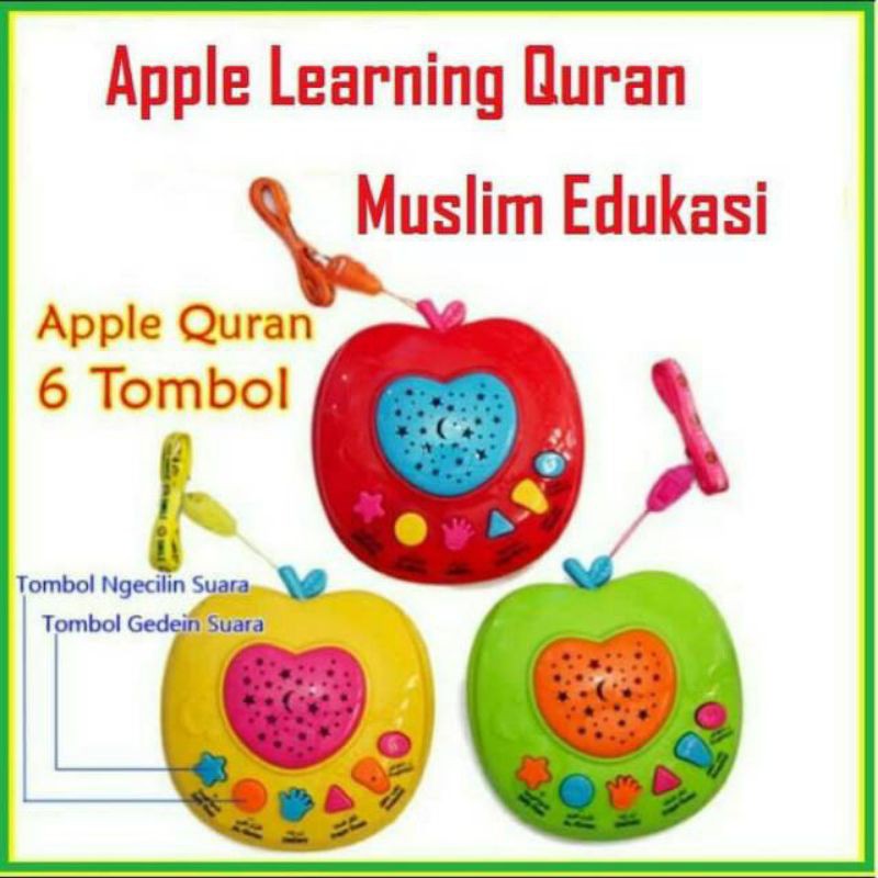 Apel learning quran Mainan Edukasi Anak muslim Apple Quran