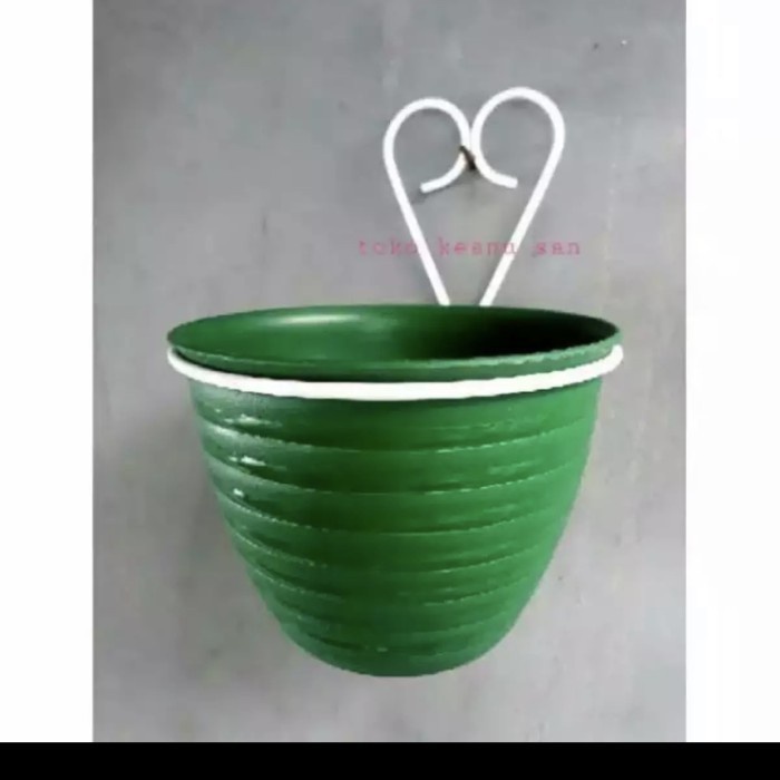 standing rak pot bunga gantung/rak pot besi/rak pot satu lubang murah. - Putih