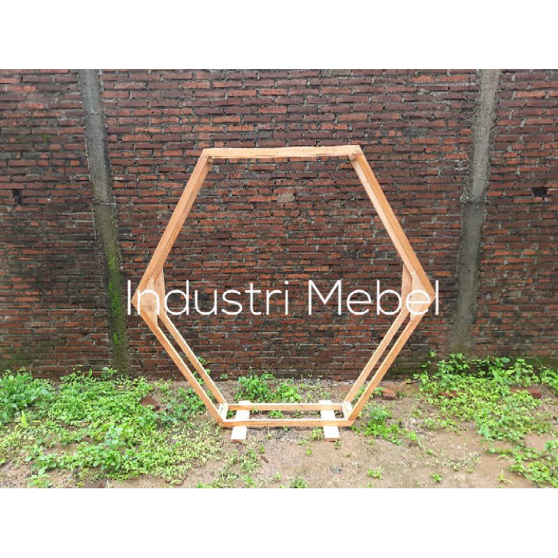 Backdrop Tunangan Lamaran - Backdrop Dekorasi Pelaminan Wedding Model Rustic