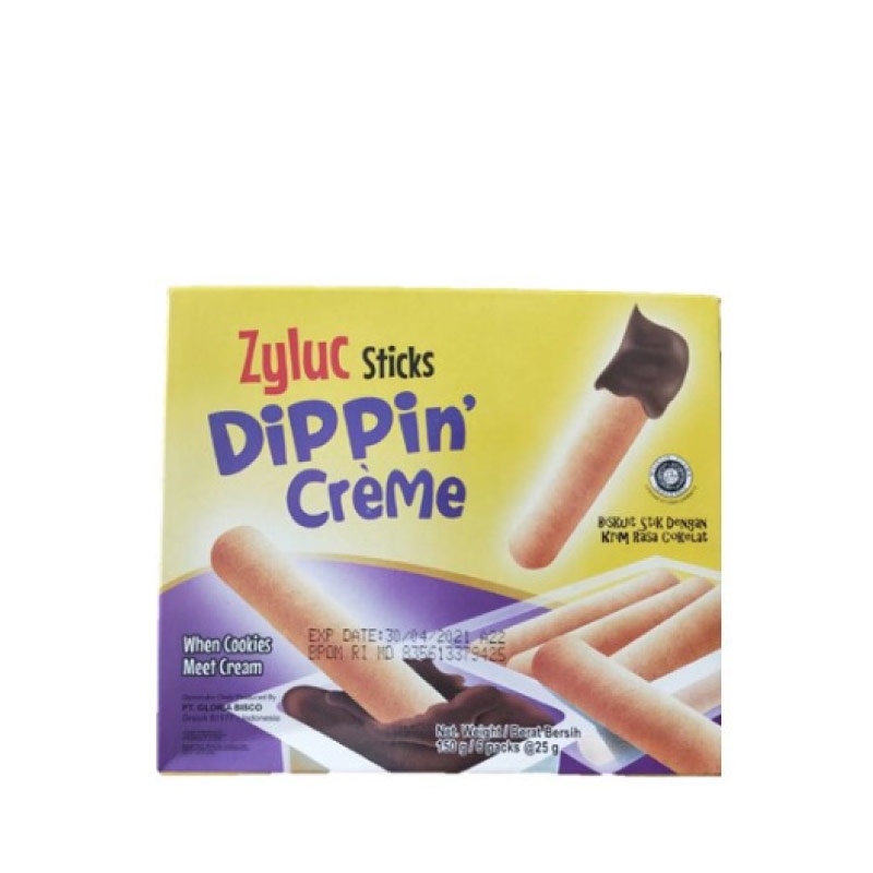 Zyluc Dippin Creme Biskuit Stick Cokelat 150 gr