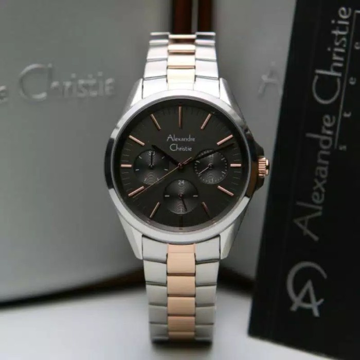 Jam tangan wanita Alexandre Christie AC 2890 AC2890 silver rosegold Original