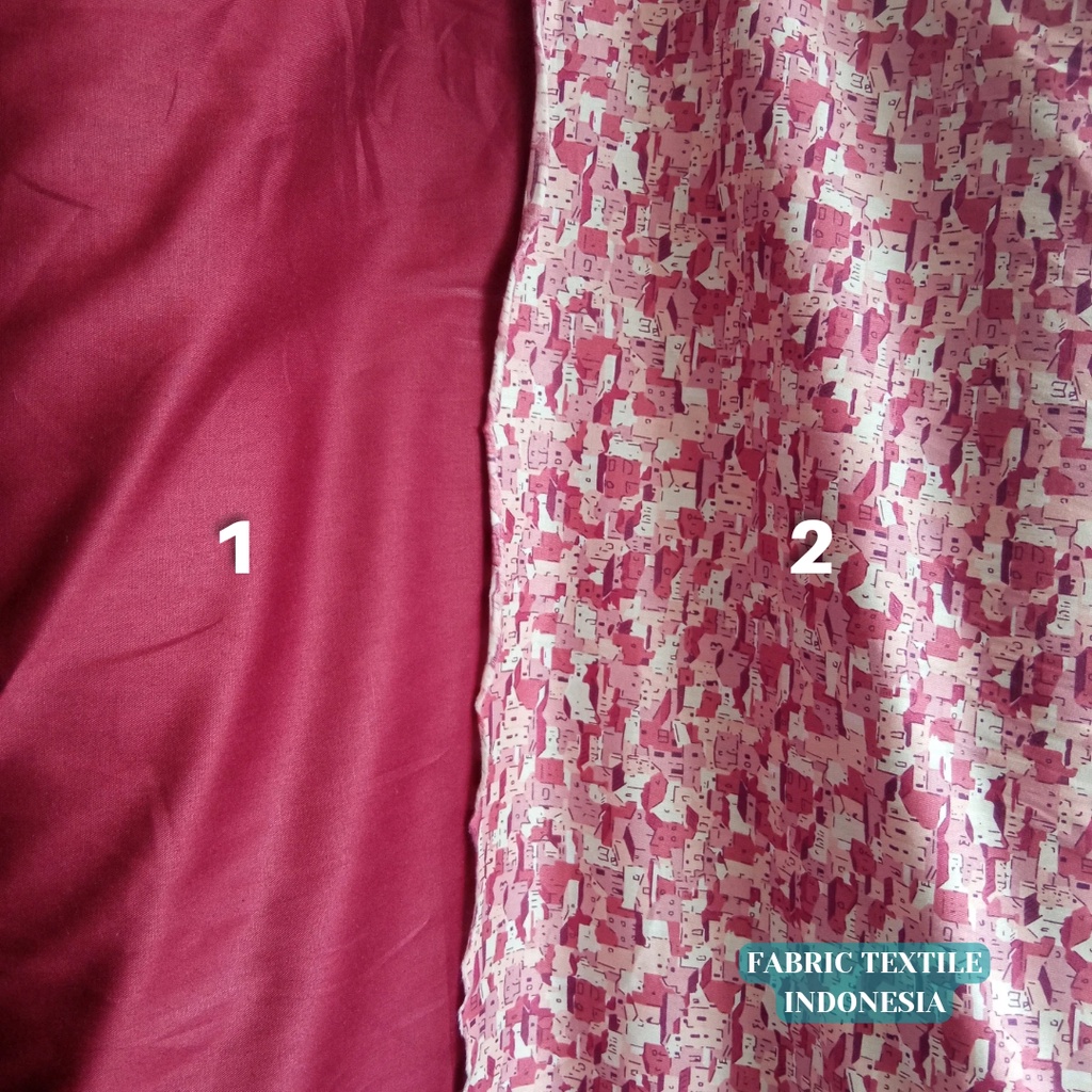 KAIN KATUN JEPANG MOTIF TOKAI SENKO / JAPAN DESIGN / KAIN MOTIF KOMBINASI MAROON / KAIN KATUN JEPANG