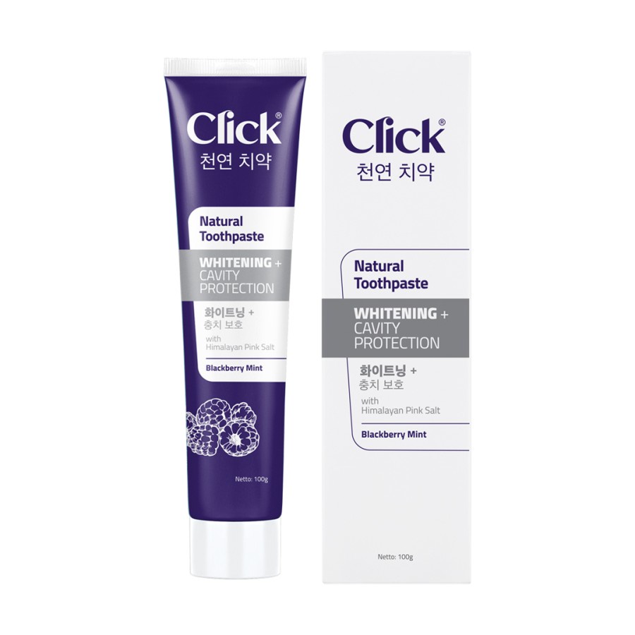 Click Natural Toothpaste Whitening + Cavity Protection