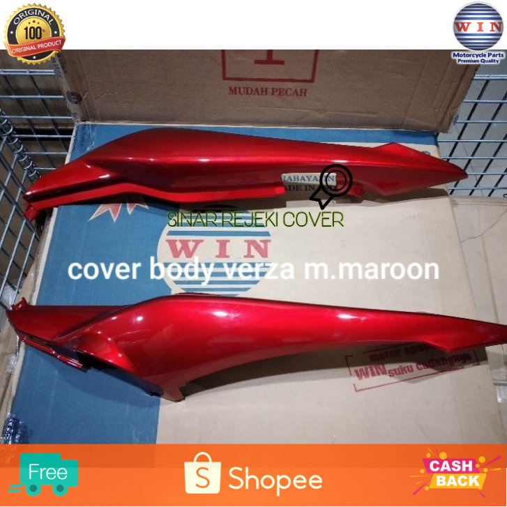 WIN - COVER BODY BODI BELAKANG SEPASANG VERZA MERAH MAROON MARUN