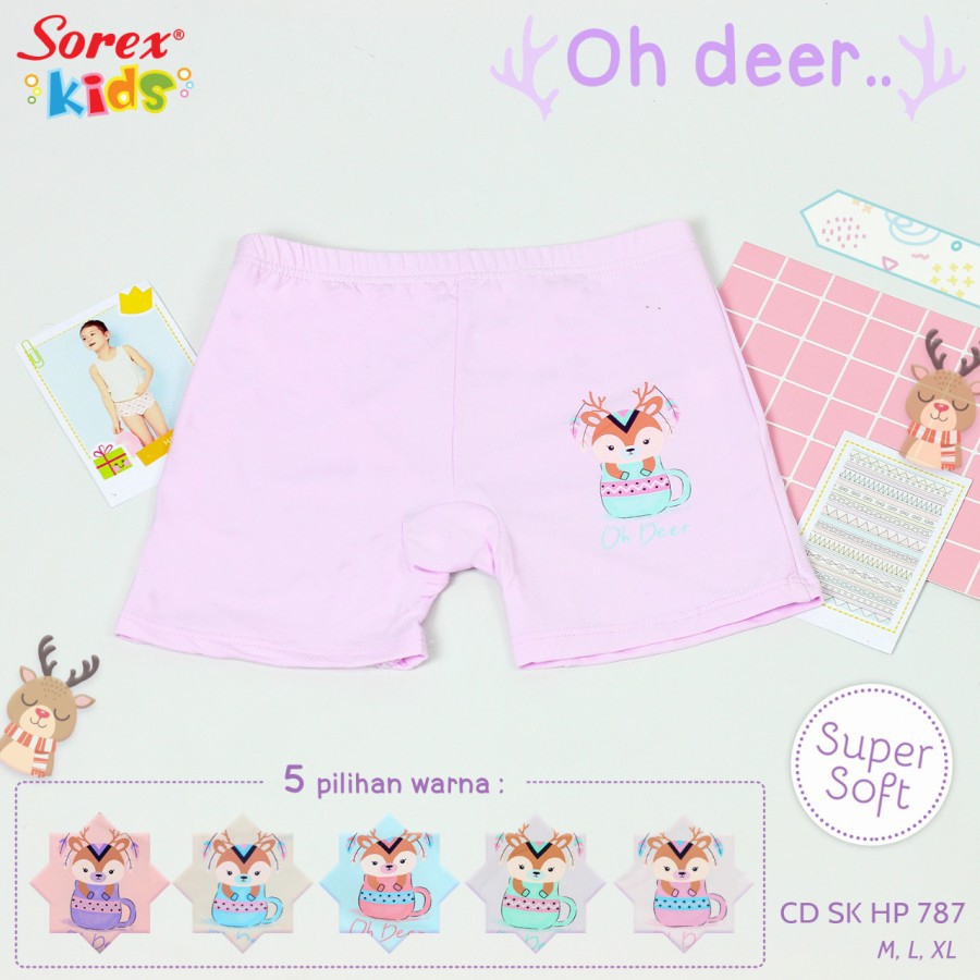 CELANA DALAM ANAK BOXER SEGIEMPAT CD SOREX KIDS HP 787