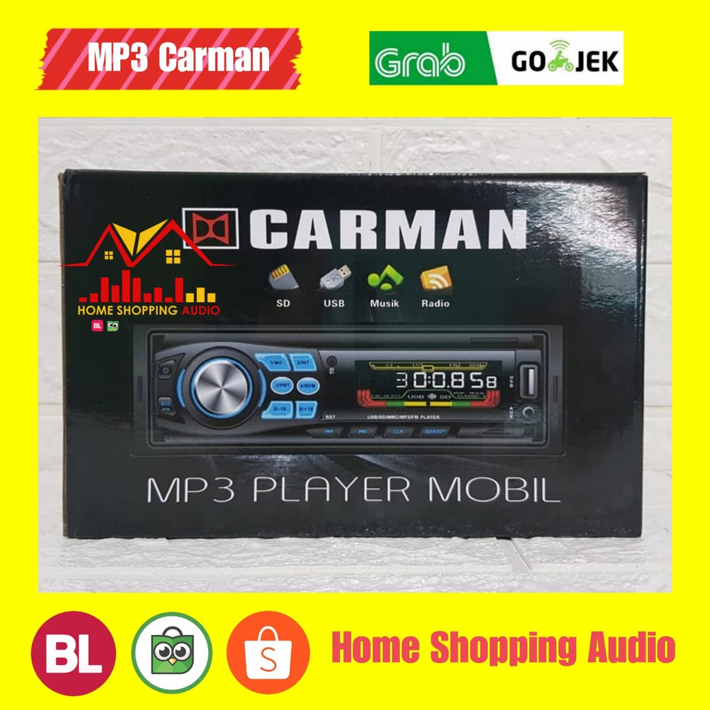 Head unit mp3 bluetooth carman single din carman mp3 bluetooth
