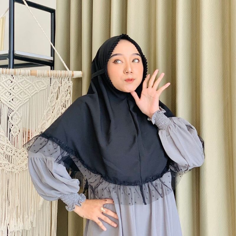 HIJAB BERGO INSTAN TALI LIPIT DOTY TILE/ HIJAB BERGO MARYAM KCB DOTY TILE DIAMOND-3