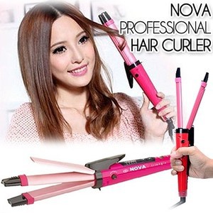 Catok rambut NOVA 2in1 dengan pengaturan Suhu