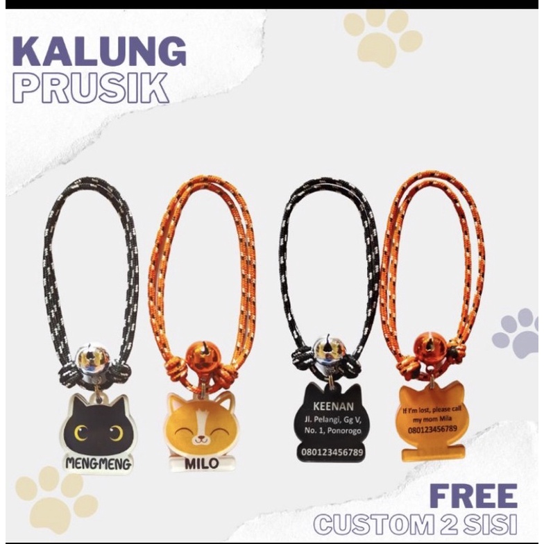 Kalung Kucing  Prusik Custom