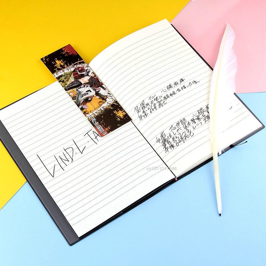 

New Now Anime Buku Death Note Book Catatan Dengan Casing Dan Pena Bulu Dan Pembatas Buku Deathnote