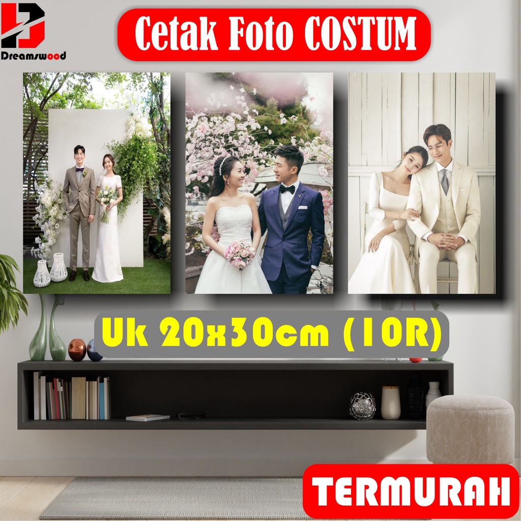 DREAMSWOOD - 10R CETAK FOTO + BINGKAI  Cetak Foto Wedding cetak foto 10R Cetak foto costum