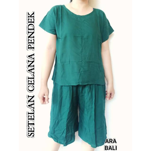 Setelan Celana Pendek Polos Adem Nyaman Fit XL