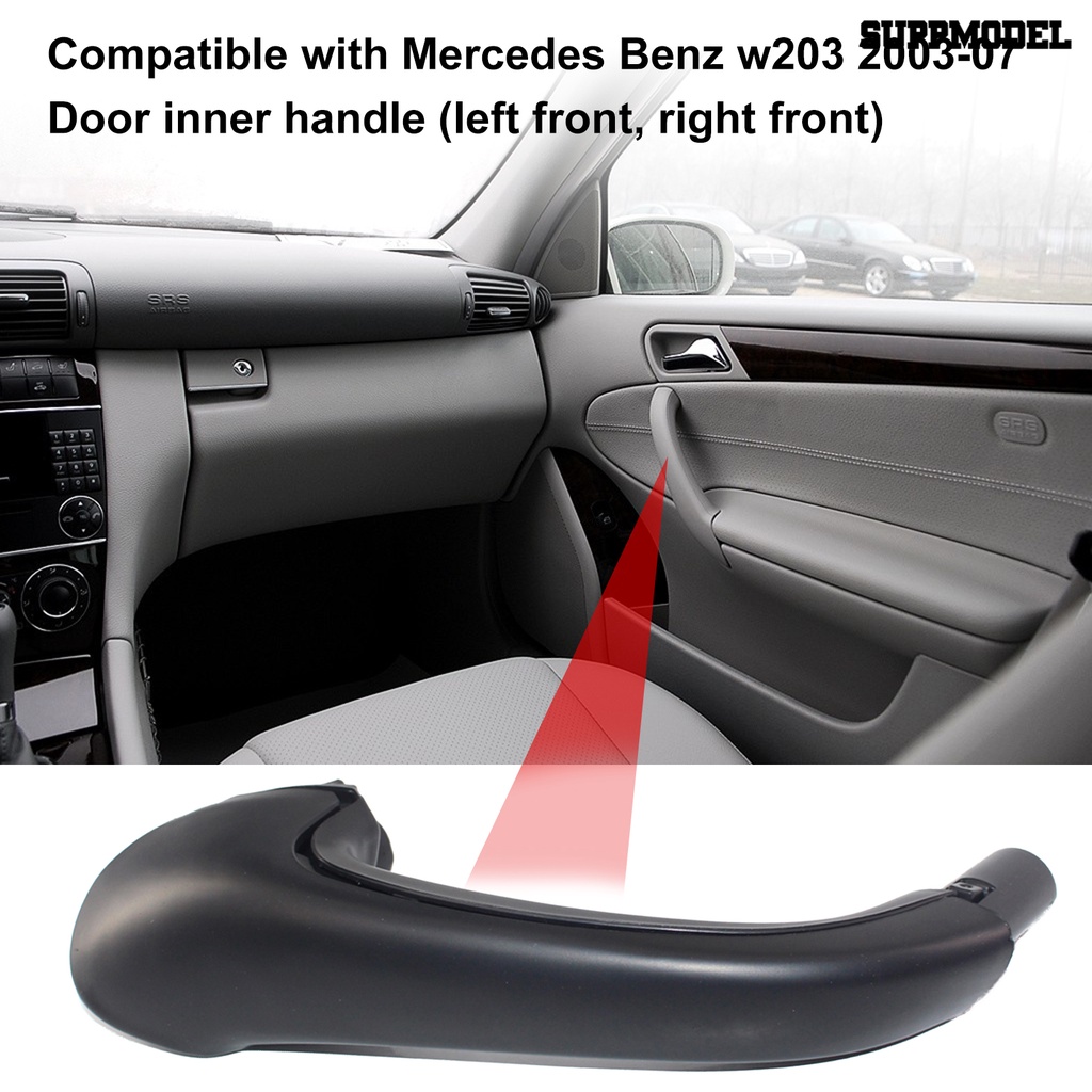 Suppmodel Gagang Pintu Depan Pengganti L / R Tahan Lama Warna Hitam 20381015519116 20381016519116 Casing Untuk Mercedes-Benz W203 03-07