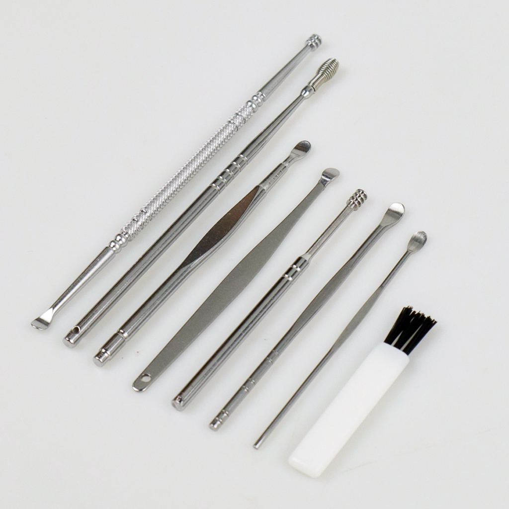 Alat Pembersih Telinga Korek Kuping Ear Wax Picker Stainless Steel Set