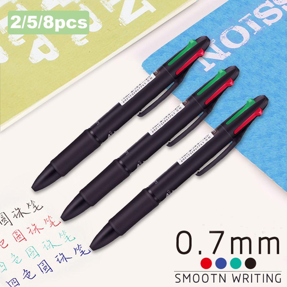 Suyo 2/5/8pcs 0.7mm Multicolor Ballpoint Pen Halus Chunky Alat Tulis Gel Pen