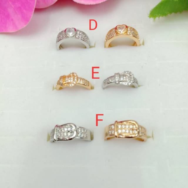 Cincin terbaru lapis emas18k D-F