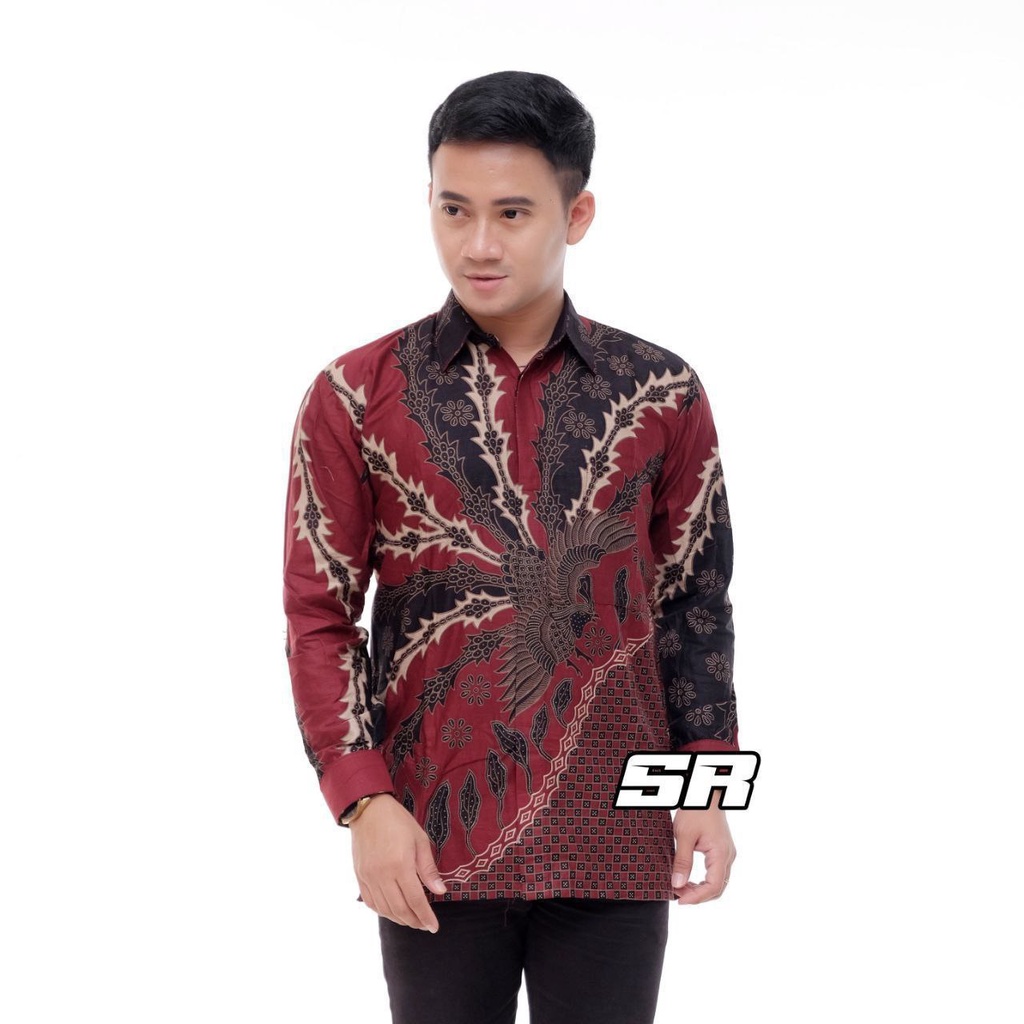 Kemeja Batik Pria Lengan Panjang M L XL XXL