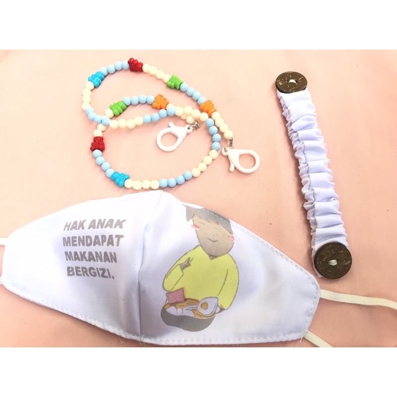 Makosta Design 4 | Masker, Konektor, Strap Anak | Starter-Pack/Set Produk