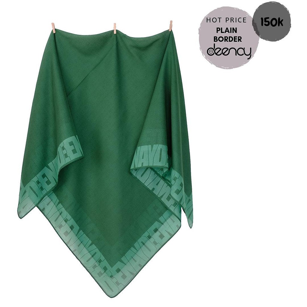Kerudung deenay plain scarf original abu hitam navy hijau mustard