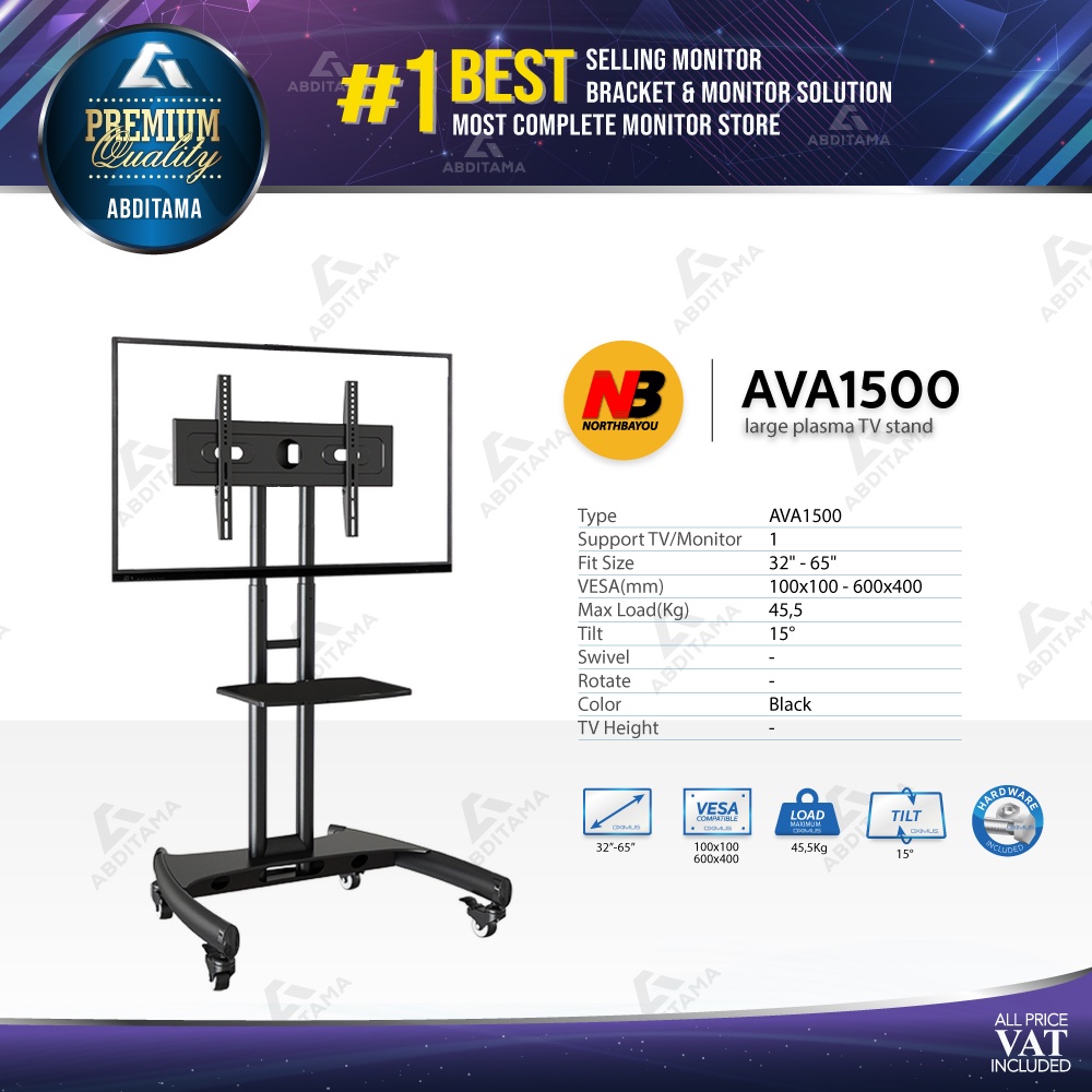 Bracket TV Monitor LED LCD North Bayou NB ava1500 NB ava1500 32"-65"