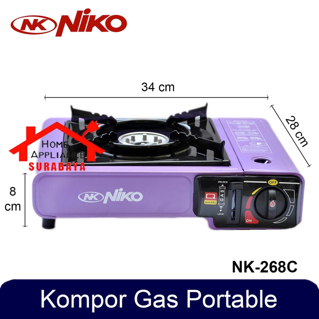 Kompor Camping Portable Niko 2 IN 1 NK-268C / NK268 / NK 268 C