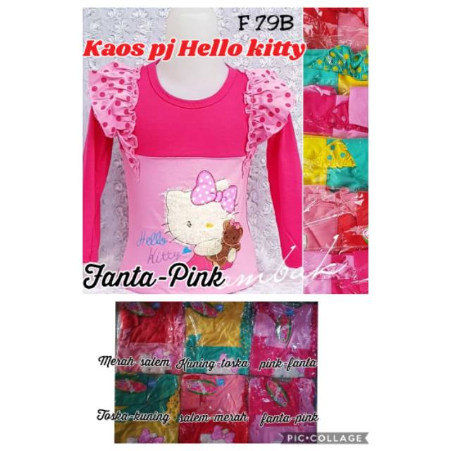 Kaos anak perempuan lengan panjang 1-8 tahun  Hello kitty