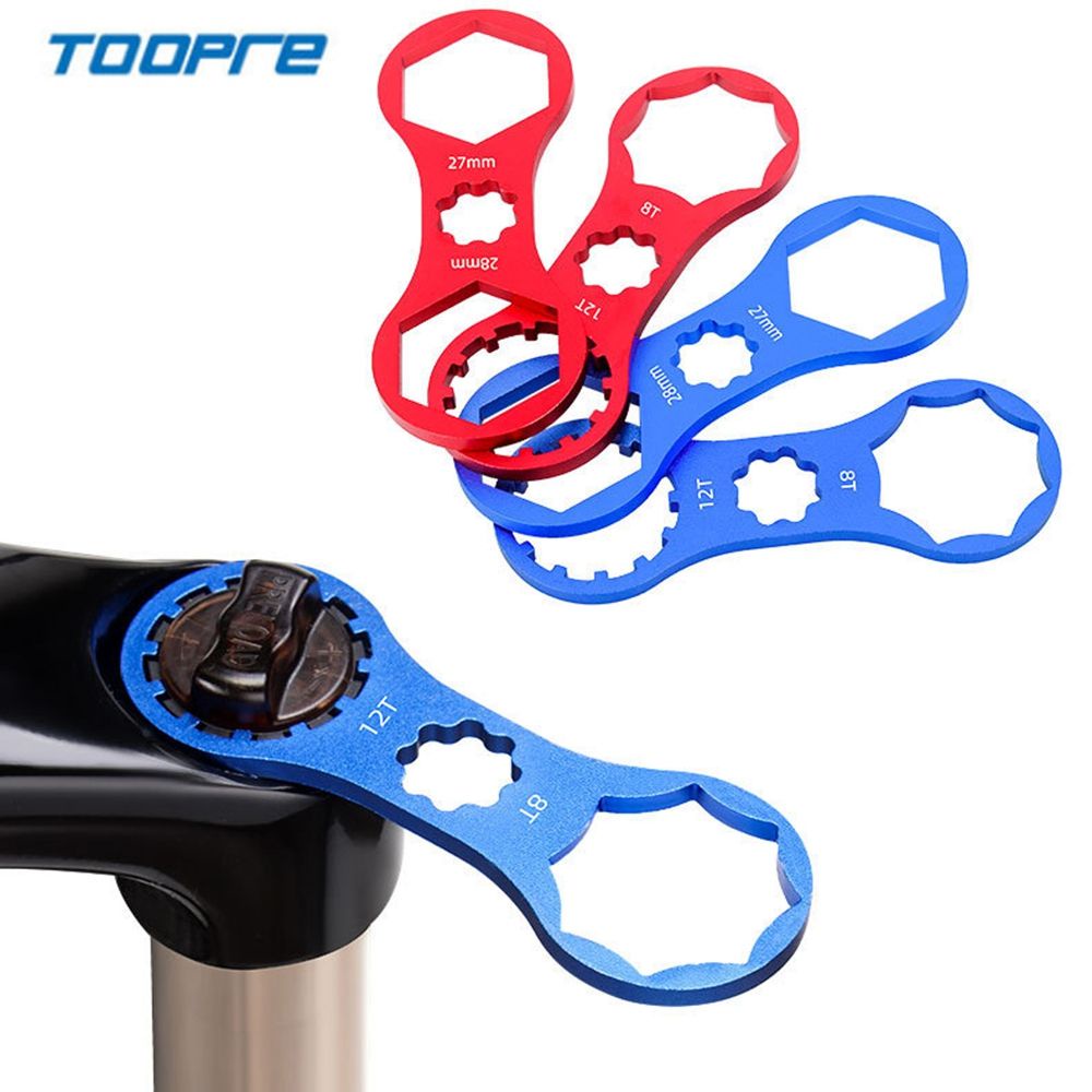 TOP Blue/Red Bike Front Fork MTB 8T 12T Wrench Shock Absorber Bicycle Accessories Fork Removal Tools High Quality XCM XCR XCT Repair Tool/Multicolor