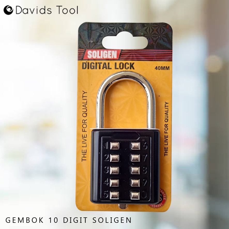 Gembok Pin Password Nomor Digital Soligen 40mm