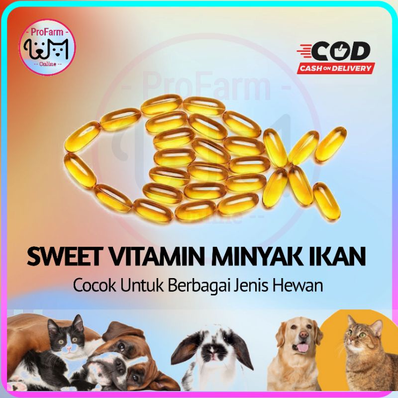 Minyak Ikan Fish Oil OMEGA Bulu Kucing Anjing Hamster Kelinci Minyak Kucing