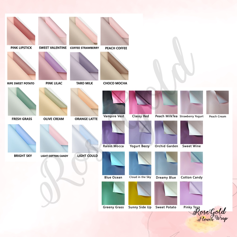 

[1 LEMBAR] DOUBLE SIDED COLOR/ BI COLOR - BRIGHT COLORFUL Flower Wrap/Kertas Bungkus Bunga