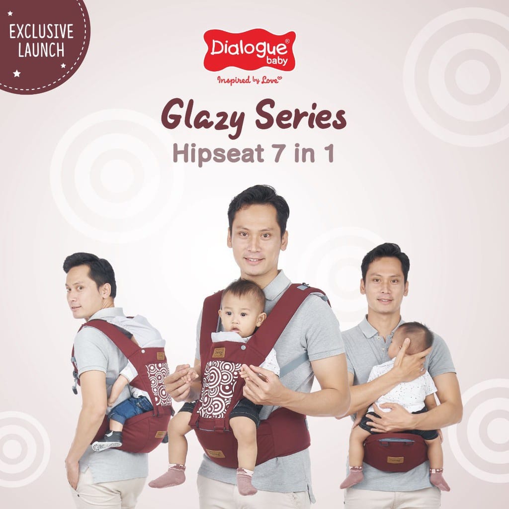 Gendongan Hipseat Dialogue 7 Posisi Gendongan Bayi Depan Hipseat Champion Glazy Sparkle Leon Series