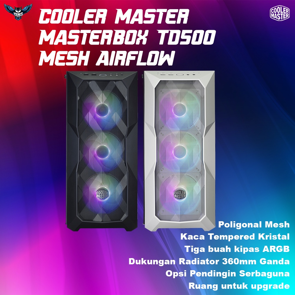 Cooler Master MasterBox TD500 Mesh Airflow | Gaming Case PC Casing ATX