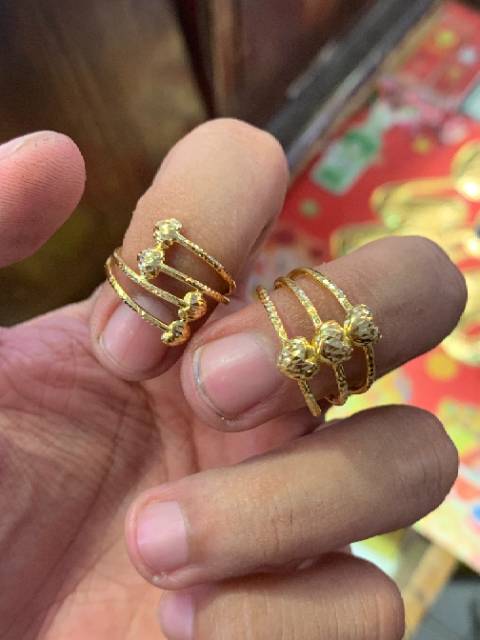 Cincin selisih love hati anak dan dewasa emas asli kadar 700 70% 16k 22 11 12 13 14 15 16 17 18