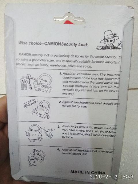 Pendek 50 Mm Kunci Gembok Camion - Gembok 50mm Leher Pendek 0546