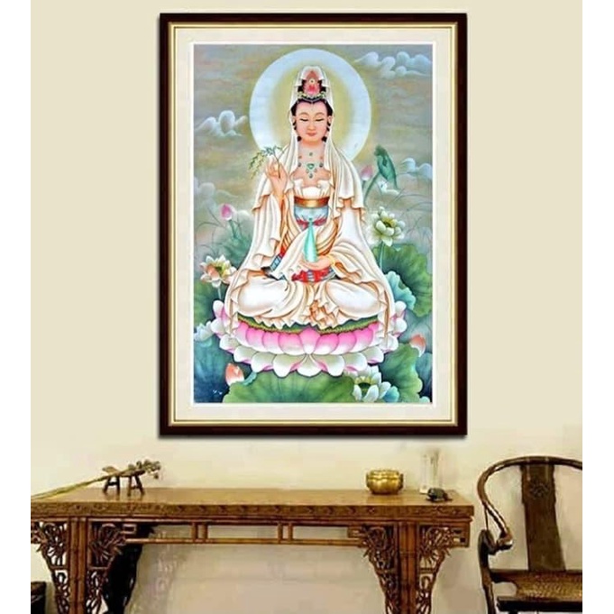 DIY Diamond Painting. Dewi Guan Yin / Kwan Yim Di teratai 70x90CM D209