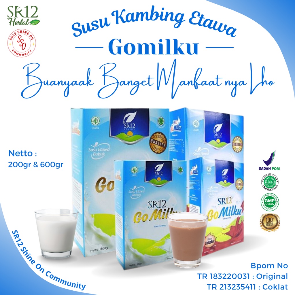 

Go Milku SR12 Susu Kambing Etawa Susu Bubuk Halal BPOM