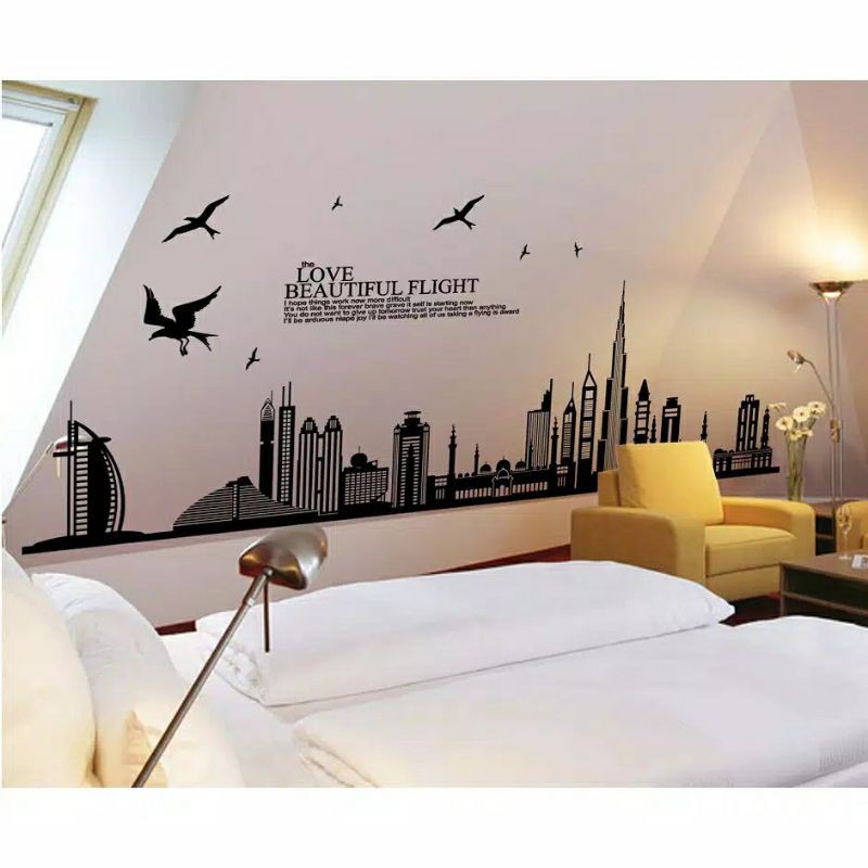 DUBAI CITY WALLSTICKER WALL STICKER STIKER DINDING TEMBOK good  god