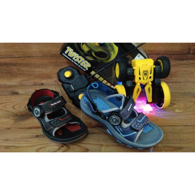 Sandal anak pria Homyped hitam/biru