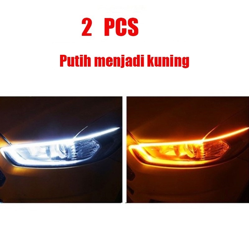 COD Lampu LED DRL Alis 30 CM Mobil Motor Sein Daytime Running Light