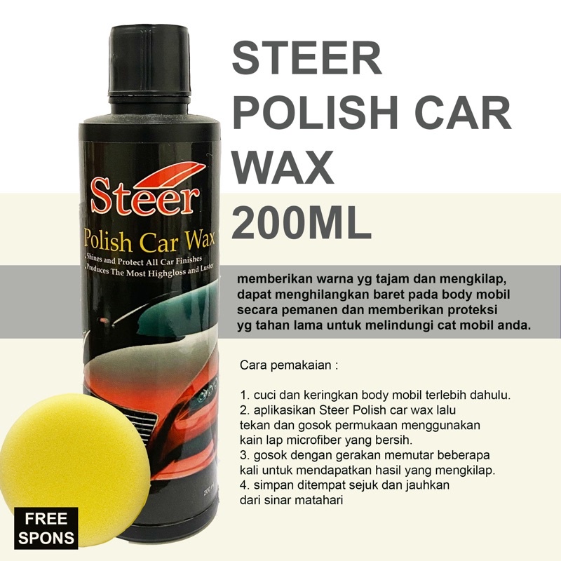 Viral  Steer Polish Car Wax / Wax Mobil Premium / Pengkilap Mobil Motor