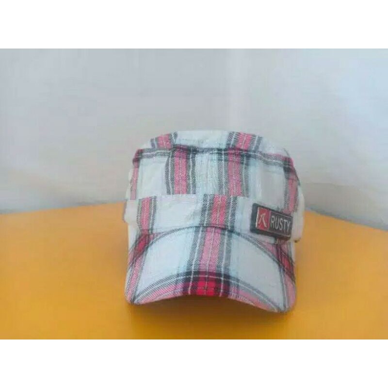topi komando kotak pin  dewasa KOMBINASI WARNA komando kotak PENGATUR UKURAN VELCRO DAIMARU