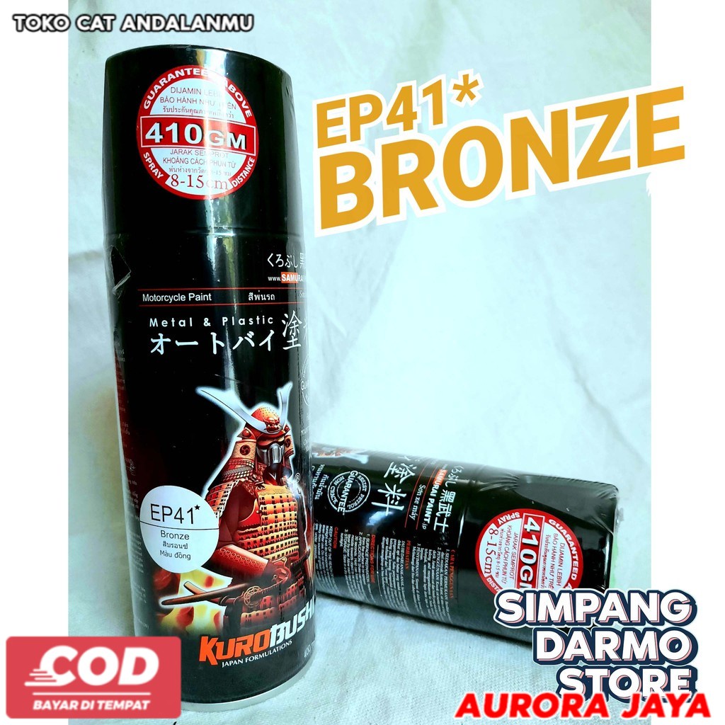 Pilox Pylox Samurai EP41 Bronze Bron Brons Bronz Gold Emas Tua Mas Cat Mobil Motor Tahan Bensin - To