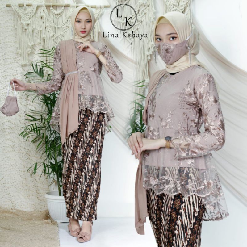 KEBAYA MODEREN-BLOUSE AMALIA-KEBAYA AURORA SLENDANG CERUTY-KEBAYA WISUDA-kebaya tile