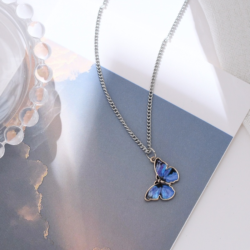 【Ready stock】Wanita Kalung Kupu-kupu lisa Butterfly Necklace Gaya Korea Klavikula Gaya Aksesori kecenderungan 2021 terbaru fashion murah